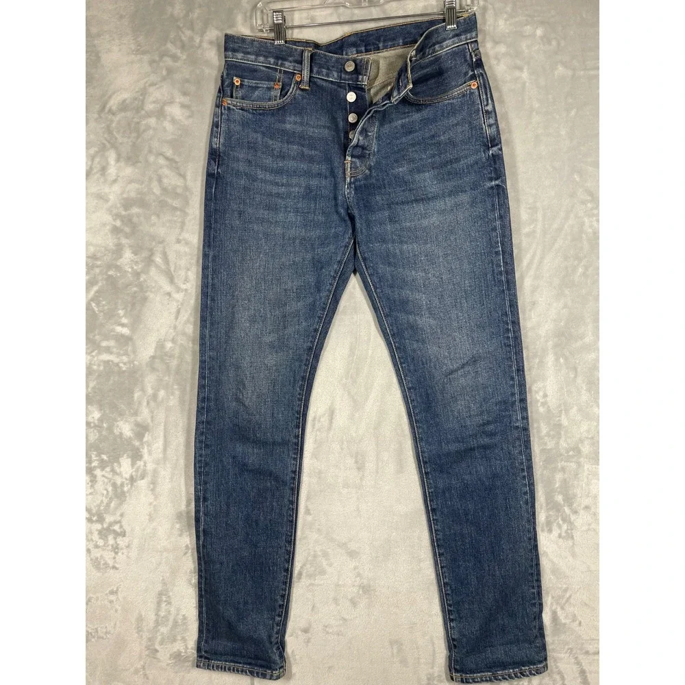 Buck Mason Maverick Slim Jeans 31x34 Double Dipped Indigo 14oz Denim 12101 Mens